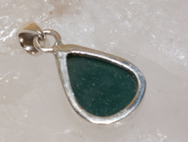 Jade hanger in zilver