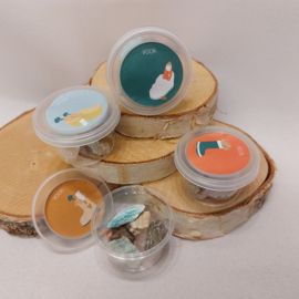 Cadeaupotje met ruwe steentjes