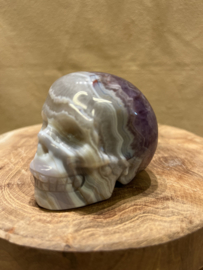Amethist met agaat human skull