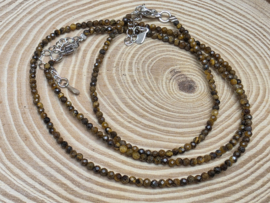 Tijgeroog setje, armband met ketting
