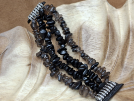 Rookkwarts met obsidiaan horlogeband voor iwatch 42mm