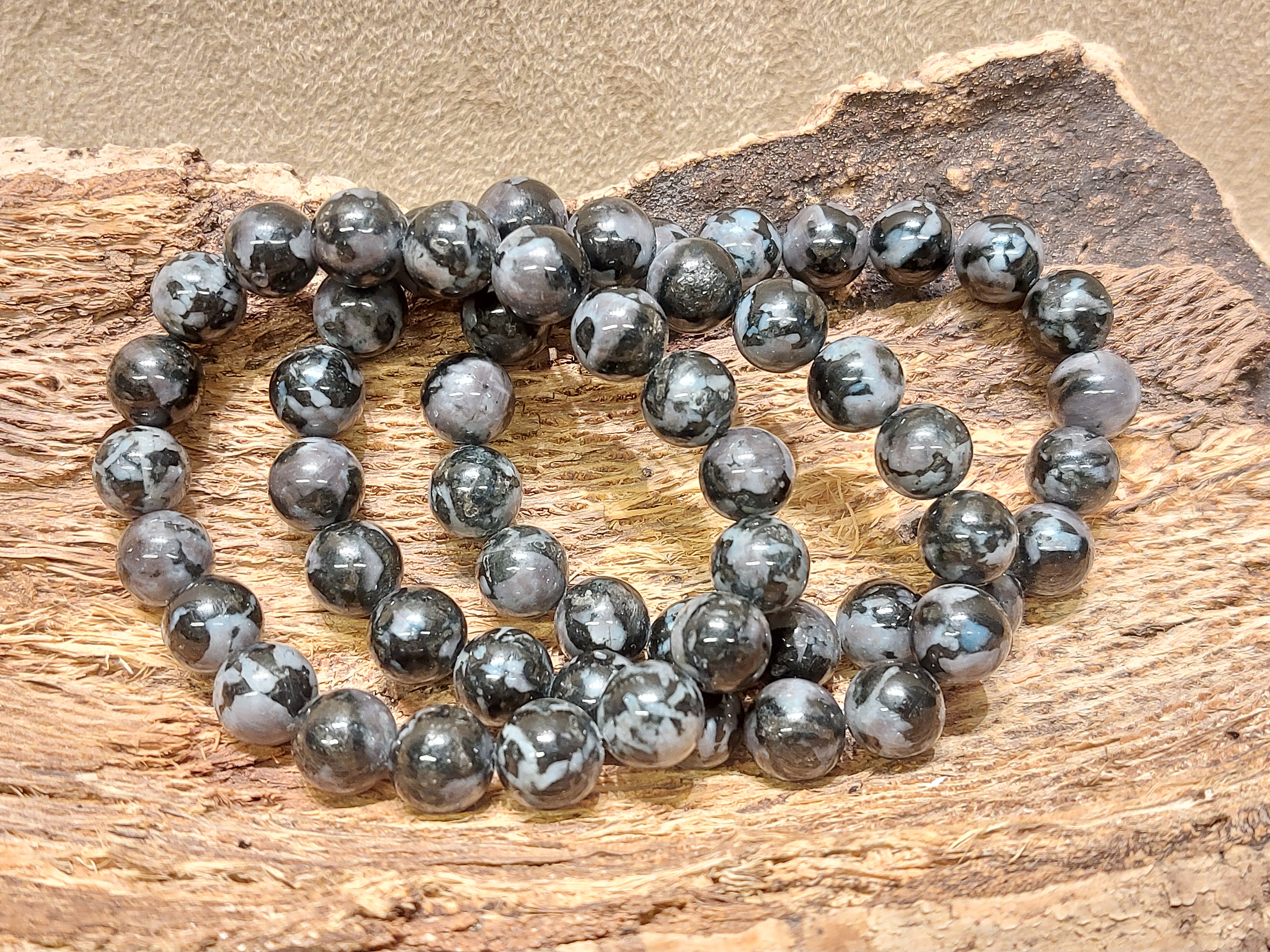 Mystic merliniet of gabbro merliniet armband 10 mm