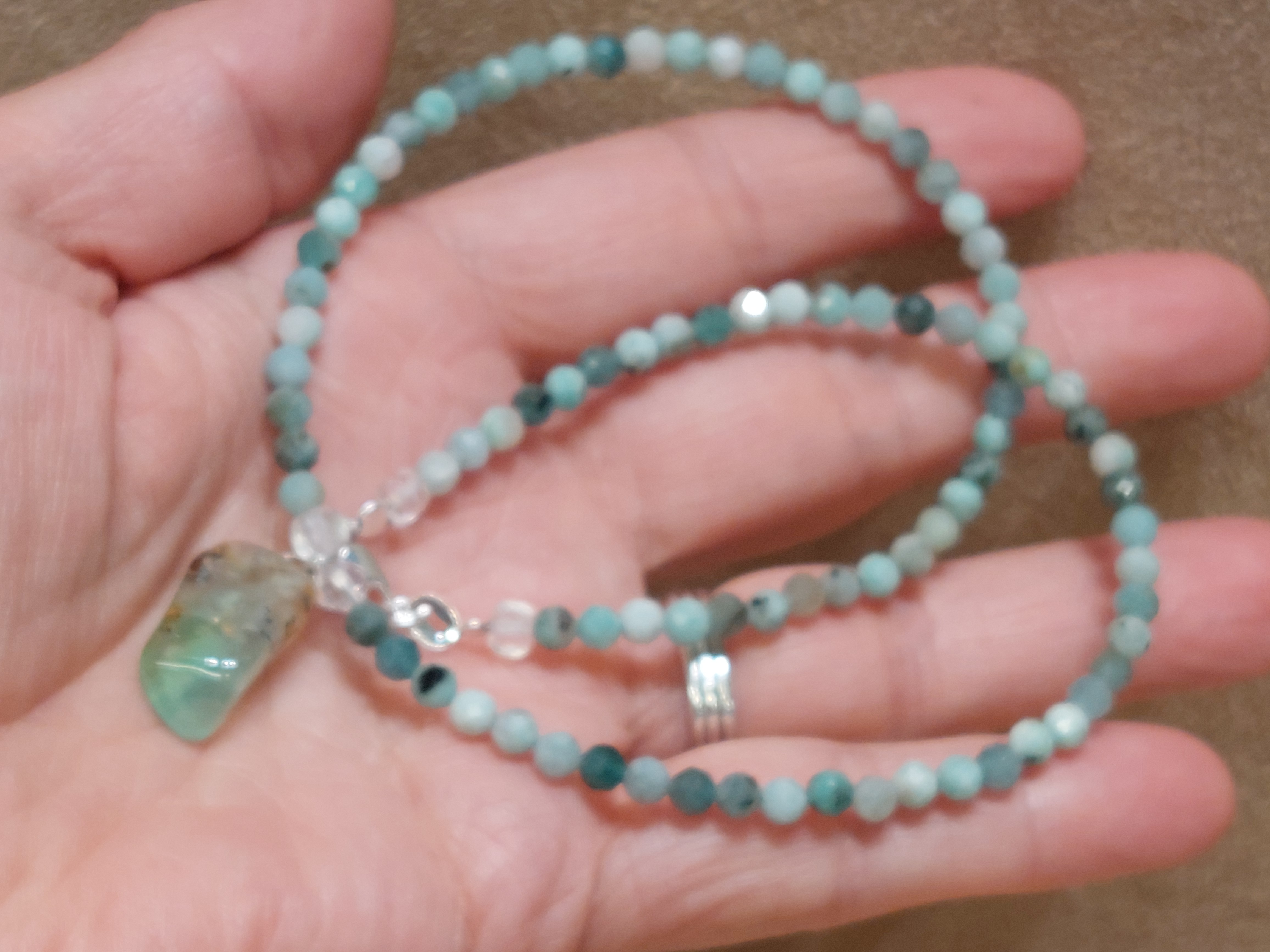 Chrysopraas ketting met hanger