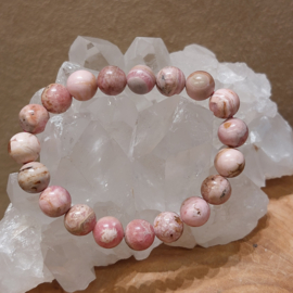 Rhodochrosiet kogel armband 10 mm