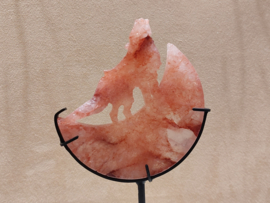 Agnitiet of hematoid kwarts wolf op maan