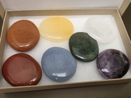 Chakra set platte opleg stenen