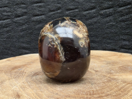 Blauwe amber human skull