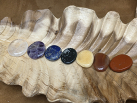 Chakra set platte opleg stenen