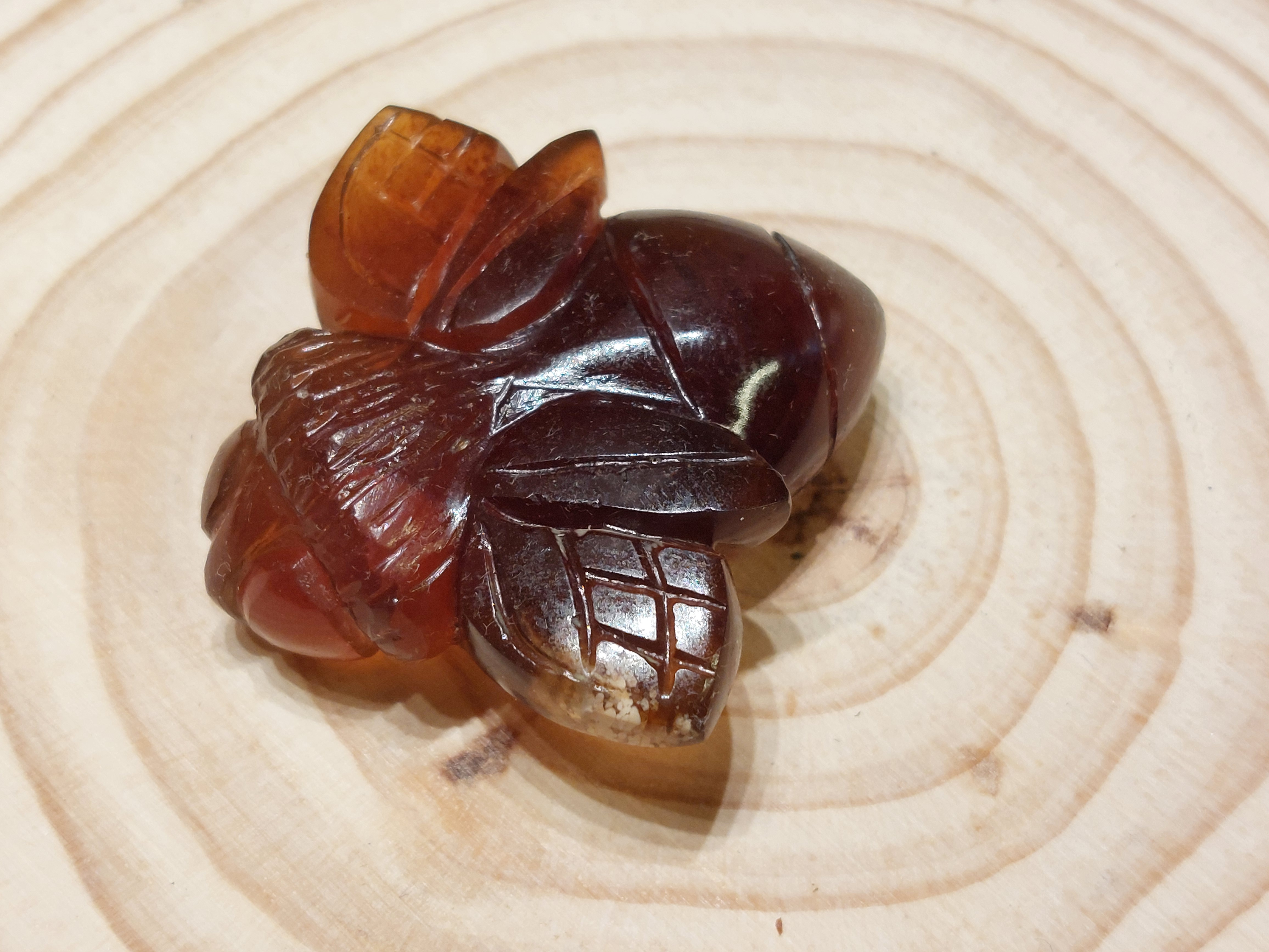 Blauwe amber bij