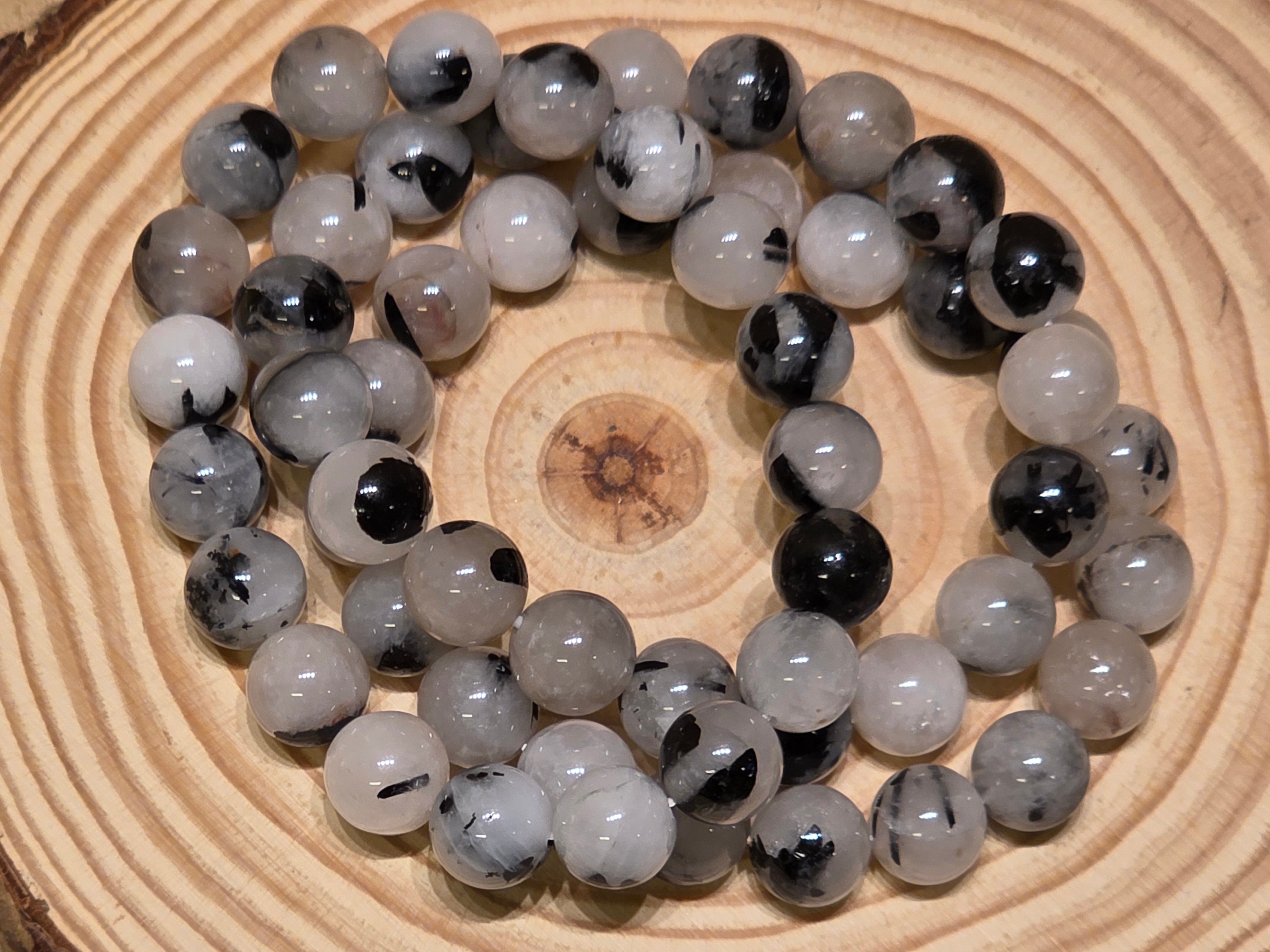 Toermalijn in kwarts armband 10mm