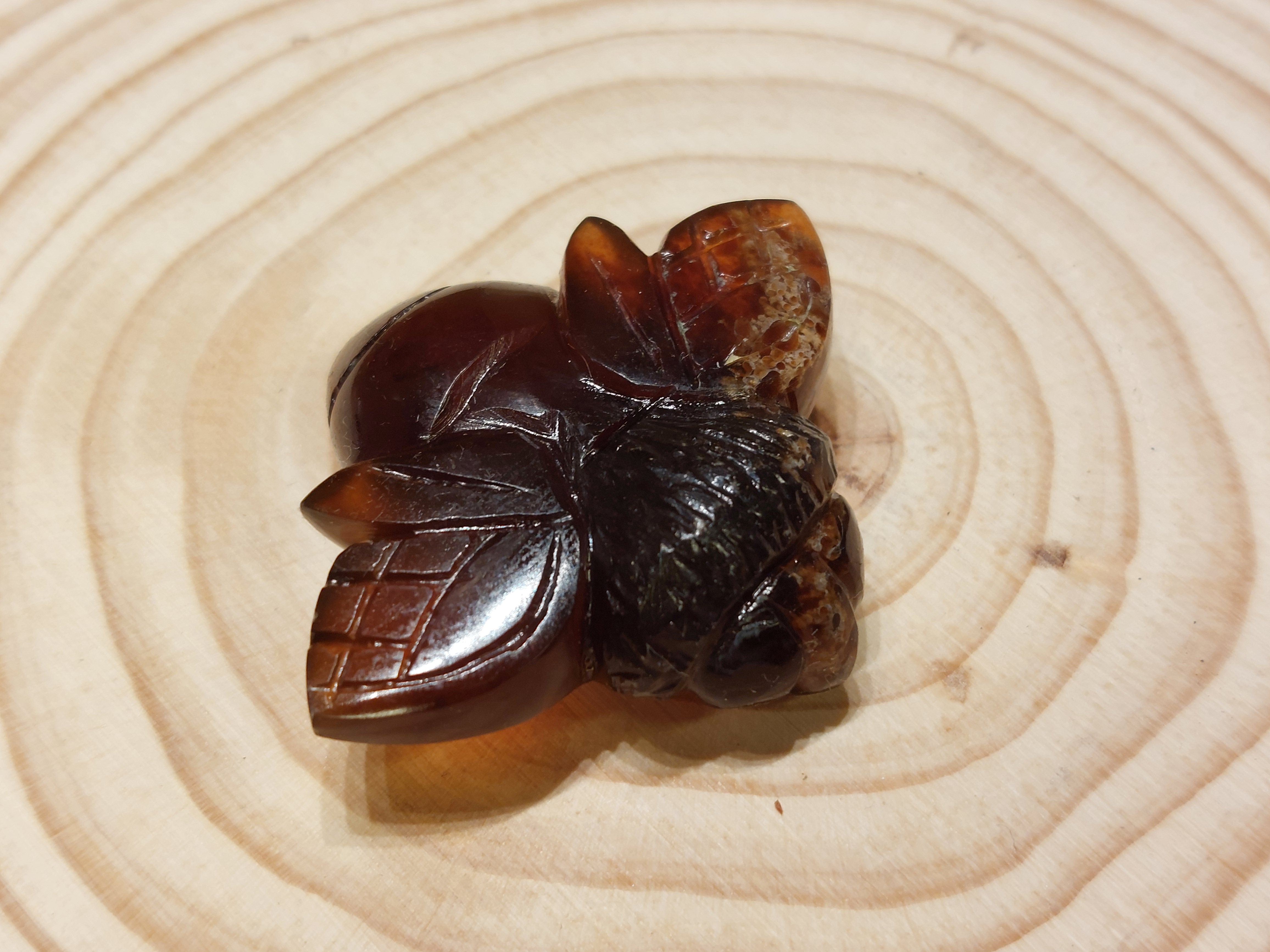 Blauwe amber bij
