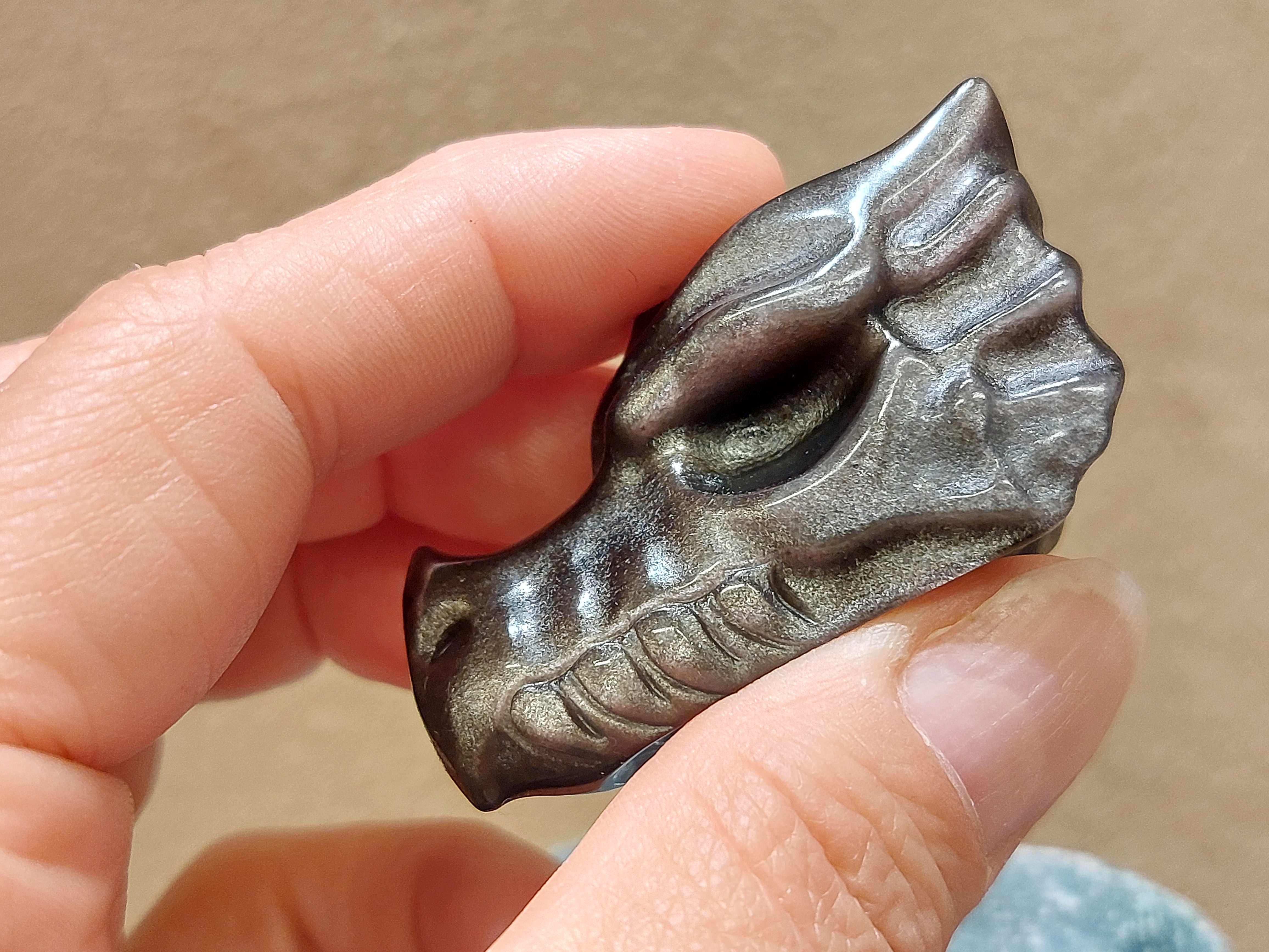 Zilver obsidiaan draak