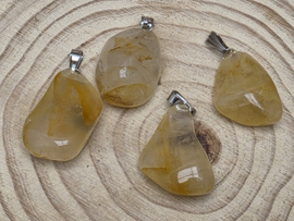 Golden healer of limoniet kwarts hanger