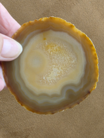 Agaat schijf natuurlijke kleur