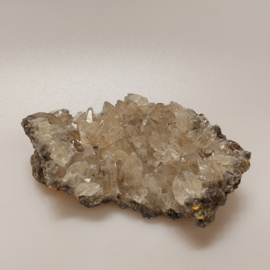 Hondentand calciet met hematiet cluster uit Marokko