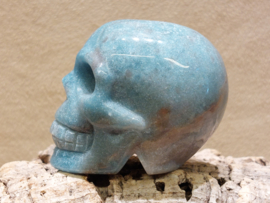 Blauwe paraiba kwarts human skull