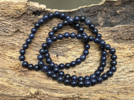 Blauwe goudstroom/goudsteen armband 6mm (synthetisch)