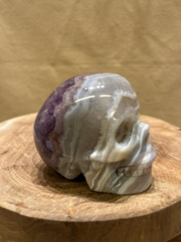 Amethist met agaat human skull