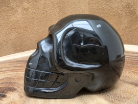Zwarte obsidiaan human skull