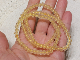 Citrien kogel armband 6mm facet geslepen