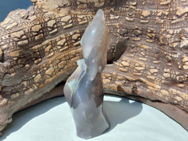 Agaat dolfijn met geode