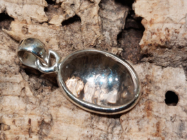 Bergkristal hanger in zilver