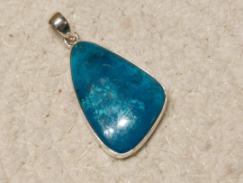 Chrysocolla hanger in zilver