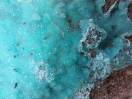 Chrysocolla druzy uit Congo ruw stuk