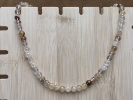Golden healer of limoniet kwarts ketting met goudkleurige sluiting