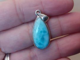 Larimar hanger in zilver