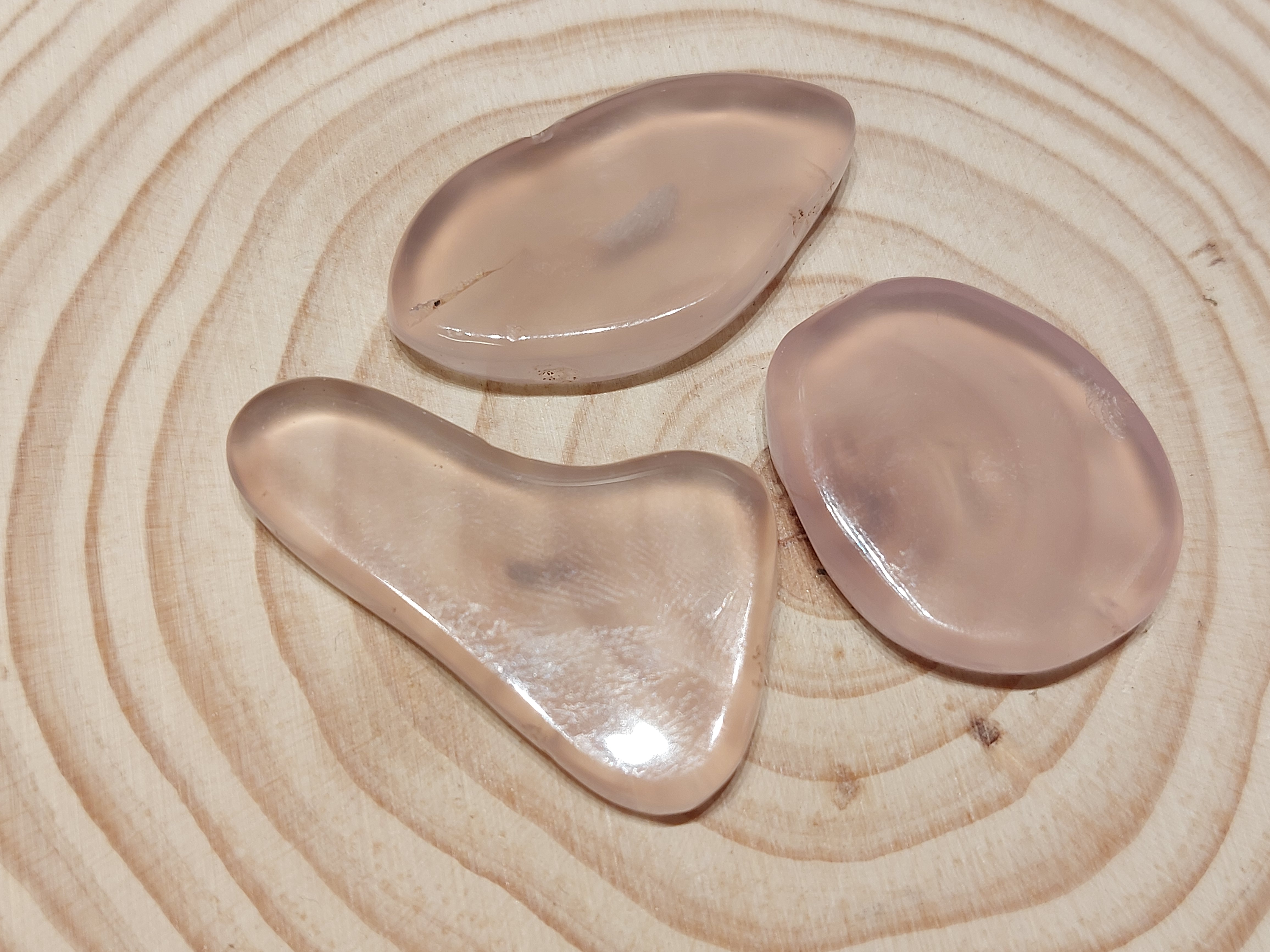Roze chalcedoon platte steen
