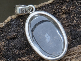 Bergkristal hanger in zilver