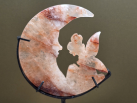 Agnitiet of hematoid kwarts elfje op maan