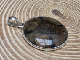 Chiastoliet hanger in zilver