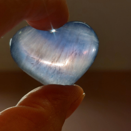 Blauwe fluoriet hart