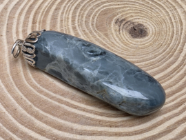 Blauwe jade hanger