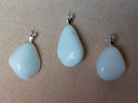 Lemon chrysopraas hanger met zilveren oogje