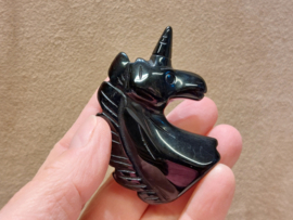 Zwarte obsidiaan eenhoorn