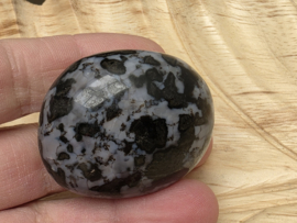 Gabbro merliniet of mystic merliniet handsteen
