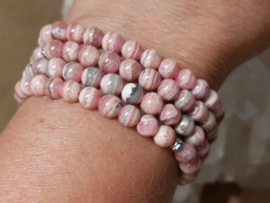 Rhodochrosiet kogel armband 6 mm