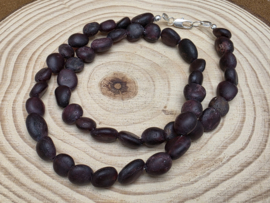 Granaat ketting mat met zilveren sluiting