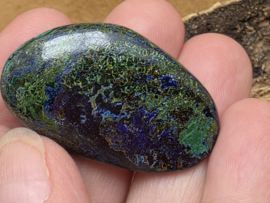 Azuriet malachiet knuffelsteen met chrysocolla