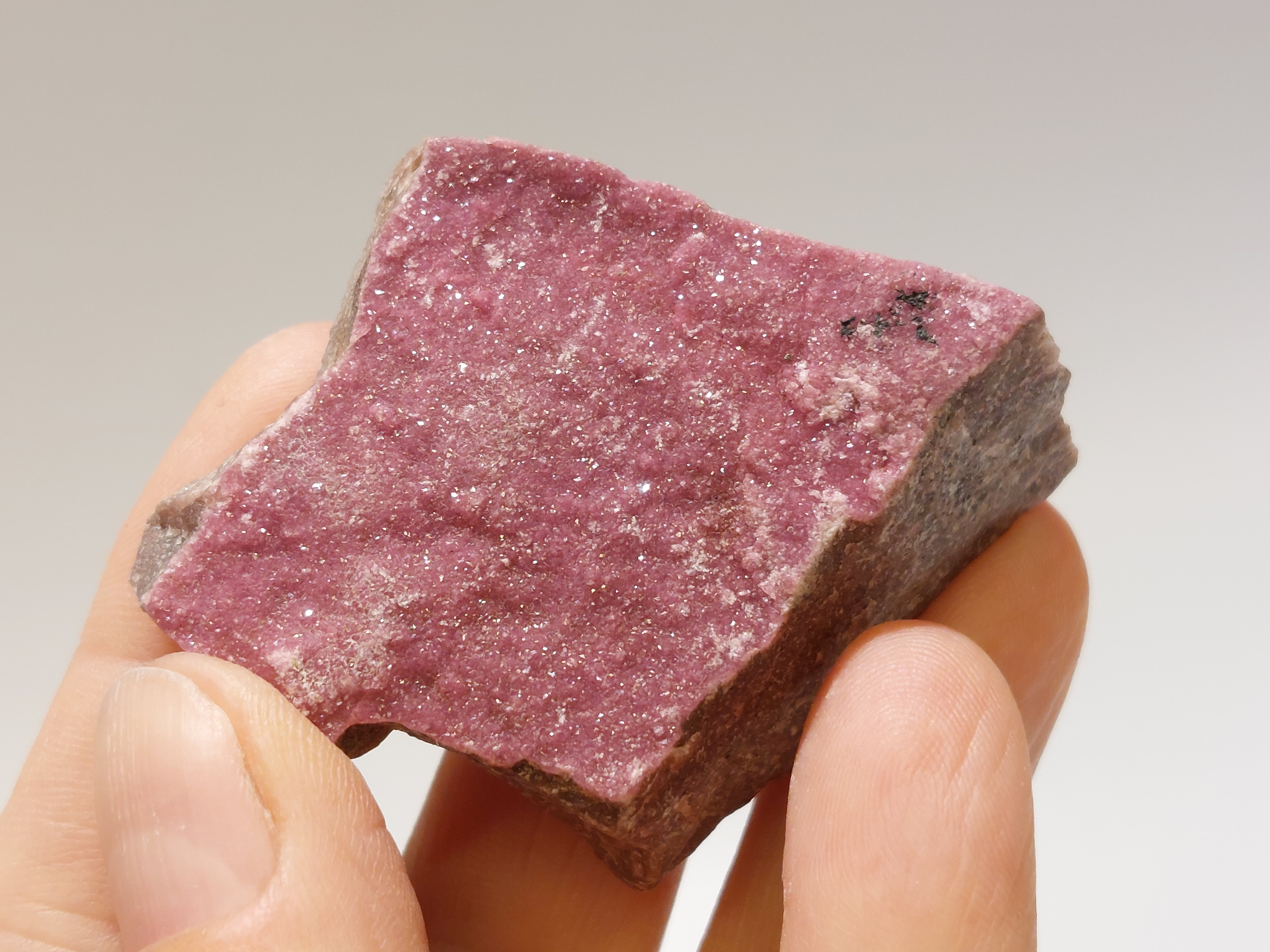Kobalt calciet met malachiet uit Congo
