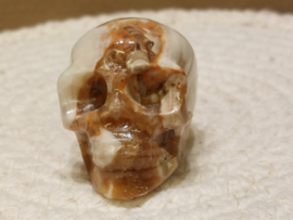 Chocolade calciet/aragoniet human skull