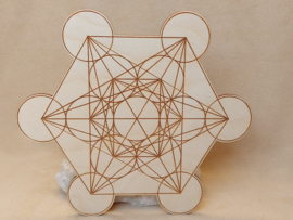 Grid plaat kubus van Metatron 20 cm