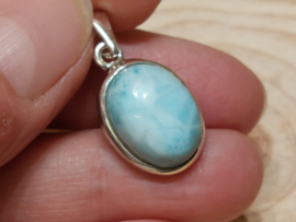 Larimar hanger in zilver