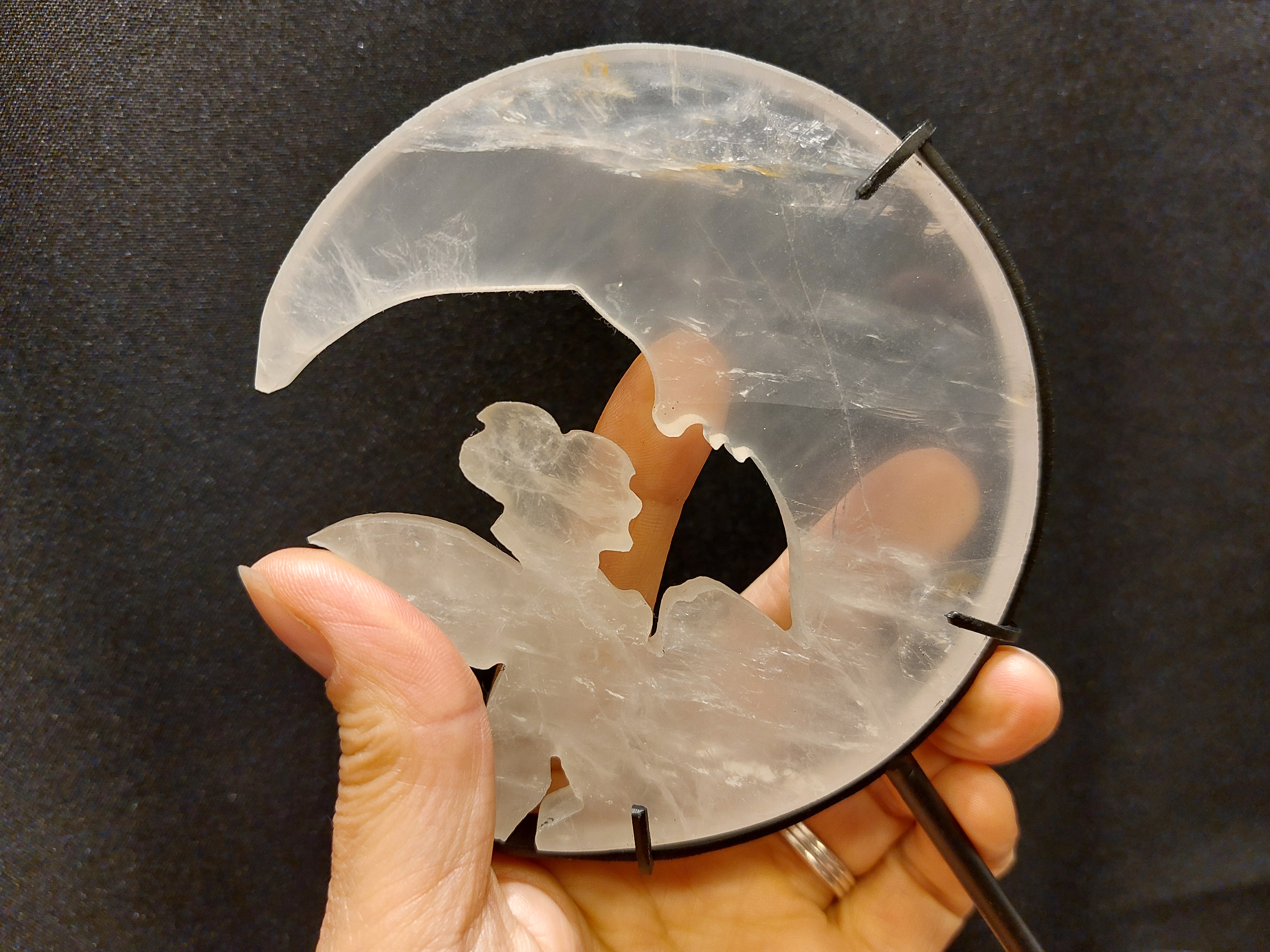 Bergkristal elfje op maan