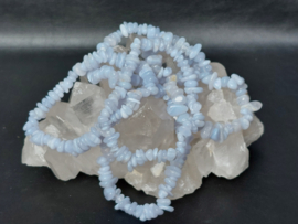 Chalcedoon of blue lace agaat split armband