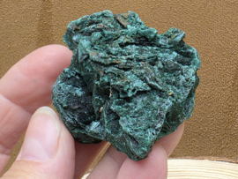 Malachiet ruw cluster/zijde malachiet, Congo