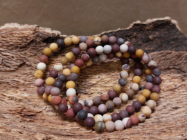 Mookaiet kogel armband 6 mm mat